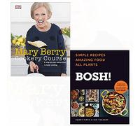 Mary berry cookery course and bosh!: simple recipes [hardcover] 2 books collection set