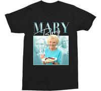 Mary Berry Throwback t Shirt Pay Classic Breathable T Shirt Casual Round Neck Easy Tee Comfortable Tees Black L