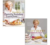 Mary Berry's Family Sunday Lunches & Mary Berry Cooks Up A Feast 2 Books Collection Set