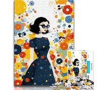 Mary Blair-style Woman 1000 Piece Jigsaw Puzzle for Adults And Teenagers,for Educational Game Challenge Toy for Is Ideal As A Gift for The Whole Family (38x26cm)