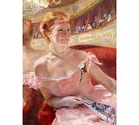 Mary Cassatt American Woman With A Pearl Necklace Large Art Print Poster Wall Decor Premium Mural