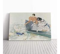 Mary Cassatt Feeding The Ducks Canvas Print | Gallery Wrapped 30mm Frame Wall Art | 20x14 inches | Ready to Hang | Modern Bird Picture | Living Room Bedroom Lounge Office