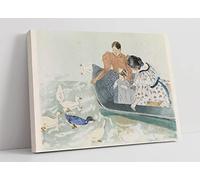 Mary Cassatt Feeding the Ducks Canvas Wall Art Picture Print - 45 inch wide x 30 inch high (Frame Depth 30mm)