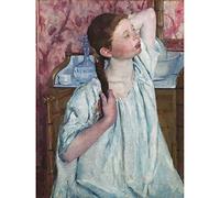 Mary Cassatt Girl Arranging Her Hair Unframed Wall Art Print Poster Home Decor Premium