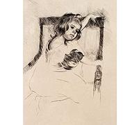Mary Cassatt Kneeling In An Armchair Art Print Canvas Premium Wall Decor Poster Mural
