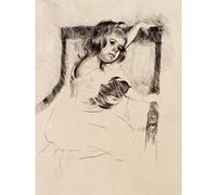 Mary Cassatt Kneeling In An Armchair Extra Large Wall Art Print Premium Canvas Mural