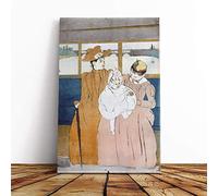 Mary Cassatt On The River Canvas Print | Gallery Wrapped 30mm Frame Wall Art | 20x14 inches | Ready to Hang | Modern Landscape Picture | Living Room Bedroom Lounge Office