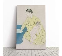 Mary Cassatt The Bath Canvas Print | Gallery Wrapped 30mm Frame Wall Art | 20x14 inches | Ready to Hang | Modern Picture | Living Room Bedroom Lounge Office