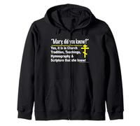 Mary, Did You Know... Yes, she did! Zip Hoodie