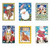 Mary Engelbreit Holiday Postcards, Set of 6, 5x7 inches (Santa, Series 2)