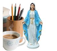 Mary Figurine - 11.9 cm Catholic Mary Statue with Arms Outstretched | Resin Table Decoration Mary Figurine as Decoration for Home, Living Room, Bedroom, Bathroom, Desk, Bookcase, Fireplaces