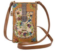 Mary Frances Garden Groove Crossbody Phone Bag, Brown