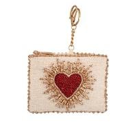 Mary Frances Heart Burst Beaded Coin Purse | Heart-inspired beaded coin purse with zipper closure for coins, cash and small everyday essentials.