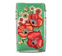 Mary Frances Poppy Field Crossbody Phone Bag, Green, Green