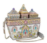 MARY FRANCES Women's Castles in The Air Crossbody Handbag, Silver