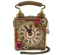 MARY FRANCES Women's Time of Your Life Top Handle Clock Handbag, Multi