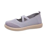 Mary Jane Flats Women's Summer Lightweight Women's Summer Mesh Breathable, light purple, 5 UK