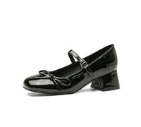 Mary Jane Shoes for Little Kids, Children, Ladies - Casual Princess Low Heel Party Dress Shoes for Evening Party, Prom, All-Day Walking,Black,3 UK