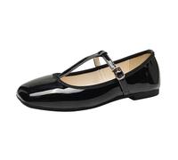 Mary Jane Shoes for Women,Women's Flat Shoes,Mary Janes Flats Square Toe,Low Block Heels Marys Jane Comfortable,Low Heel Shoe Women,with Adjustable Ankle Strap,for Womens Dressy Work Black