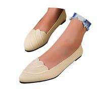 Mary Jane Shoes Women's Classic Ballet Flats Closed Comfortable Clip Ballerina Elegant Vegan Flats with Straps Soft Flat Square Flexible Lightweight Bridal Shoes for Office and Leisure, E White, 6 UK