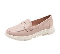Mary Jane Shoes Women's Flat Ballet Flats Flat Shoes Elegant Ballerina with Straps Flat Women's Leather Shoes Sandals Outdoor Shoes Lightweight Wide Walking Shoes Non-Slip Summer Shoes, beige, 4 UK