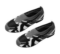 Mary Jane Trainers for Women Black Shoes Women Casual Shoes 5 Fly Weave Lightweight Casual Sneakers Breathable Comfortable Trainers (Grey,4)