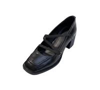 Mary Jane Women's High Heels Pump Heel Double Strap Block Heel | Women's Pumps Shoes Mary Jane Gothic Small Oktoberfest Platform Shoes Patent Leather Strap Block Heel Bead Embellishment