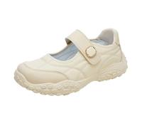 Mary Jane Women's Summer Shoes with Arch Support Non-Slip, khaki, 4 UK