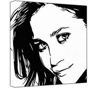 Mary Kate Olsen Pop Art Painting (100% Original Painting. Not A Print!) Acrylic Paint On Deep Framed Canvas (30 X 30 X 2.5cm) 2-Colour Black/White