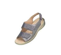 Mary - Ladies Triple One Touch Fastening Sandal Grey Size 3