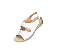 Mary - Ladies Triple One Touch Fastening Sandal White Size 6