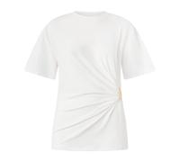 Elastic Cotton T-Shirt - female - PINKO - T-Shirts - White - L - Tops L