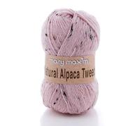 Mary Maxim Natural Alpaca Tweed Yarn Rose Quartz, Acrylic, Multicolour, 9.52x19.68x9.52 cm
