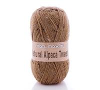 Mary Maxim Natural Alpaca Tweed Yarn Sand Dune, Acrylic, Multicolour, 9.52x19.68x9.52 cm