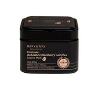 Mary&May Premium Idebenone Blackberry Complex Essence Mask - Quick Dispenser Type Anti Aging Korean Face Mask Sheet - Vitamin C, Panthenol, and Ceramide for Moisturizing and Radiant Skin, 20 Sheets