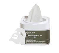 Mary&May CICA Houttuynia Tea Tree Calming Mask - Daily Pull Out Sheet Mask for Instant Soothing & Moisturizing - Korean Skincare, Hypoallergenic and Cruelty-Free, 30 Sheets