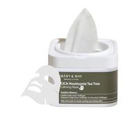 Mary&May CICA Houttuynia Tea Tree Calming Mask - Daily Pull Out Sheet Mask for Instant Soothing & Moisturizing - Korean Skincare, Hypoallergenic and Cruelty-Free, 30 Sheets