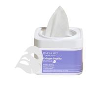 Mary&May Collagen Face Mask, 6 Peptide Anti-Ageing Sheet Mask, 30 Sheets | 10,769ppm Collagen, Firmer-Looking Skin in 10-15 Minutes Not Overnight, Daily Korean Face Masks for Dry & Mature Skin