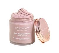 Mary&May Vegan Rose Hyaluronic Hydra Wash Off Mask - Cream Caly Mask for Moisturizing, Pore Purifying, Skin Softening - Korean Skincare, 4.23oz.