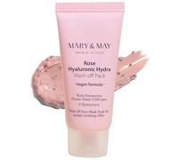 Mary&May Vegan Rose Hyaluronic Hydra Wash Off Mask - Cream Caly Mask for Moisturizing, Pore Purifying, Skin Softening - Korean Skincare, 30g