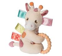 Mary Meyer,41610M, Taggies Soft Baby Rattle with Soothing Teething Ring and Sensory Tags, 6-Inches, Tilly Giraffe