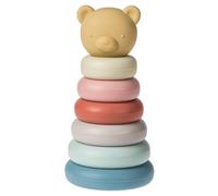 Mary Meyer Baby and Toddler Toys Simply Silicone Stacking Rings for 6+ Months Old Preschool Gifts, 15 cm, Teddy