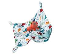 Mary Meyer Pebblesaurus Stuffed Animal Security Blanket, 33 x 33-Centimetres, Coral Dinosaur