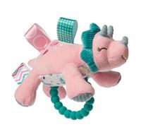 Mary Meyer Taggies Soft Baby Rattle with Teether Ring, 15.24 cm, Aroar-a-Saurus Dinosaur