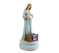 Mary Mother of God Resin Musical Figurine Statue, 9 1/4 Inch
