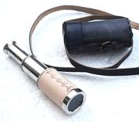 Mary Nautical 6'' Brass Handheld Telescope Nautical Pirate Spyglass Adventure Navigation monocular for Kids Collapsible Hiking Outdoors Decorative Telescope