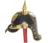 MARY NAUTICAL German Helmet | Imperial Prussian Pickelhaube Leather Helmet | Spiked Brass Military Officer Costume for Men | LARP Replica Helmets Reconstitution Party Cosplay