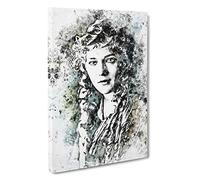 Mary Pickford in Abstract Canvas Print for Living Room Bedroom Home Office Décor, Wall Art Picture Ready to Hang, 30 x 20 Inch (76 x 50 cm)