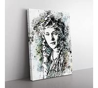 Mary Pickford In Abstract Modern Art Canvas Wall Art Print Ready to Hang, Framed Picture for Living Room Bedroom Home Office Décor, 60x40 cm (24x16 Inch)