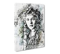 Mary Pickford In Abstract Modern Art Canvas Wall Art Print Ready to Hang, Framed Picture for Living Room Bedroom Home Office Décor, 30x20 Inch (76x50 cm)
